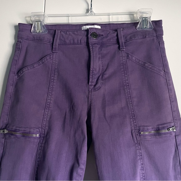 Pistola Hannah Faux Zip Pocket Skinny Cargo Jeans Pants In Purple Rose 27 EUC - Picture 5 of 10